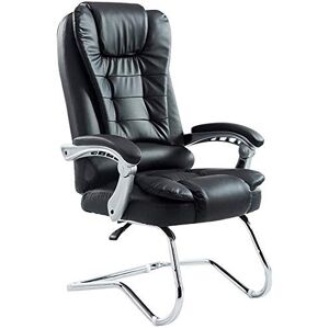 KARREAL Chaise de bureau chaise de direction chaise d'ordinateur, dossier haut en cuir PU chaise de bureau de jeu pied d'arc inclinable chaise de bureau ergonomique coussin épais chaise de bureau d'ordinateu - Publicité