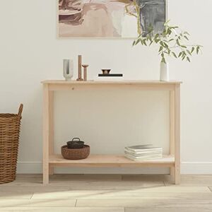 Rantry Table console 110 x 40 x 80 cm en bois massif de pin, table de salon, table de bureau, chambre à coucher, jardin, décoration de meubles - Publicité