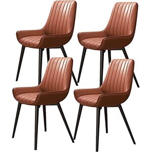 AkosOL Ensemble de chaises de salle à manger de cuisine, ensemble de 4 chaises de cuisine rembourrées modernes, chaise d'appoint en cuir imperméable avec pieds en métal pour bureau, salle à manger, cuisine, - Publicité