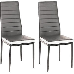 LANTUS Chaises de Salle à Manger,SGS Tested, chaises de Salle a Manger, Siege Rembourre Epais, Chaises pour Salle a Manger, Chaises de Salle a Manger Moderne (2PC (Gris + Blanc)) - Publicité