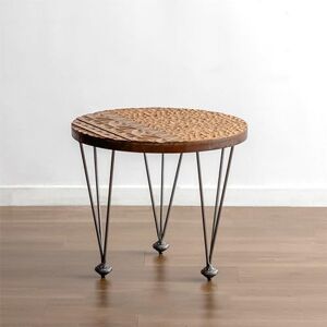 LWQFHI Table Basse Ronde Bois,Table Basse Bois,Table Basse Salon,Table Basse Ronde,Table Basse,Table D'Appoint,Table Basse En Bois,Tables De Salon,Facile à Monter,pour Salon 23.62*23.62*20in Wood color - Publicité