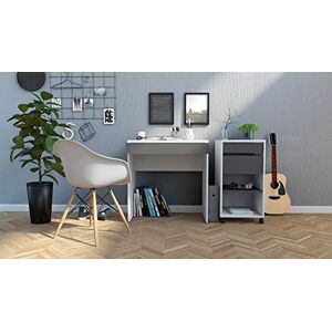Tvilum Desk Plus, Blanc Gris, H. 76,7 x L. 74,7 x P. 48,2 cm - Publicité