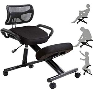 ZENFEKU Siège pédique à Genoux Ergonomique, Tabouret de Bureau, Chaise de Bureau avec Correction de Posture pour soulager Les maux de Dos - Publicité