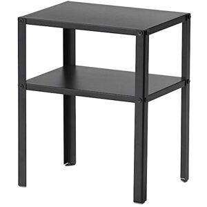 BestOnlineDeals01 Table de chevet KNARREVIK Noire 37 x 28 cm Résistante et facile d'entretien Table basse et table d'appoint Table et bureau Meuble respectueux de l'environnement. Publicité