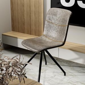 Wohenster Chaise de salle à manger pivotante à 360 ° en cuir synthétique Design pivotant à 360 ° Pour cuisine, salon, restaurant Marron vintage - Publicité