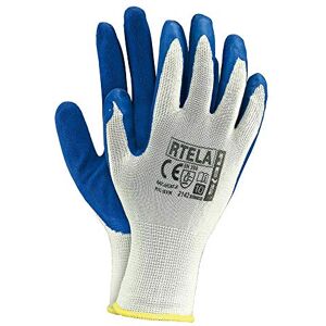 REIS RTELA11 Lot de 12 gants de protection Blanc/bleu 11 - Publicité