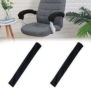 Helweet Coussins D'accoudoirs, Coussins D'accoudoirs Amovibles, Housses D'accoudoir de Chaise, Coussin de Soutien de Coude, 1 Paire, Noir (avec Fermeture Éclair) - Publicité