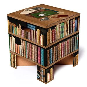 Dutch Design Brand Dutch Design Tabouret en Carton avec Livres 30 x 30 x 34 cm - Publicité