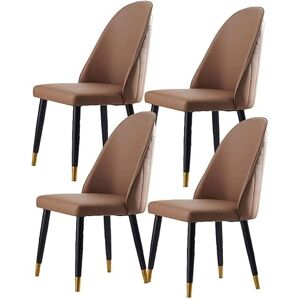 AkosOL Ensemble de chaises de salle à manger de cuisine moderne, ensemble de 4 chaises de cuisine en cuir microfibre, chaise de salle à manger au design moderne, pieds en bois, chaise de cuisine, siège remb - Publicité