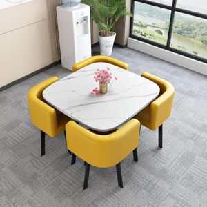 Kmarouse Ensemble Table Basse Ronde Et Chaises, Table À Manger Avec Chaises, Combinaison Table D'affaires Et Chaises, Magasins Petites Tables Rondes, Tables De Conférence De Bureau ( Couleur : Yellow c , Taill - Publicité