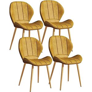 AkosOL Ensemble de chaises de salle à manger de cuisine moderne, ensemble de 4 chaises de salle à manger en cuir de cuisine, chaises de cuisine au design moderne, dossier en PU vintage rembourré pour salle - Publicité