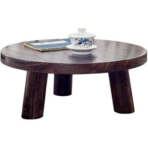 DangLeKJ Table Basse Ronde De Style Japonais Petite Table Basse en Bois Table À Thé Baies Vitrées Simples Table Basse Petite Table De Lit Ronde Au Sol Tatami Table Kang (Color : Charcoal c - Publicité