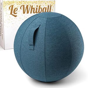 WHINAT Siège Ballon WHIBALL pour Assise Ergonomique Conçu pour Le Bureau et la Maison Seat Ball Ø 65cm Tissu d’ameublement résistant et indéformable Ideal pour Une Assise Tonic & Dynamique (Bleu) - Publicité