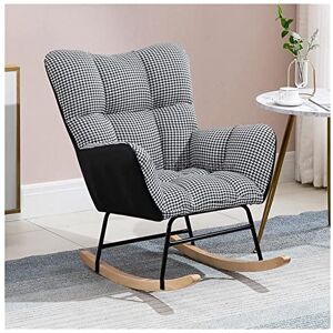 NOALED Fauteuil à Bascule Moderne et Confortable en Tissu avec Rembourrage épais, Cadre en métal, pour Salon, Chambre à Coucher, Maison - Publicité