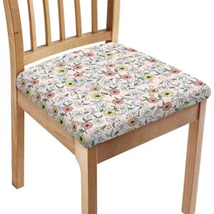 FANSU Imprimé Fleurs Housse de Siège pour Chaise, Housse de Siège de Chaise de Salle à Manger 1/2/4/6 Pièces, Housse Siege Chaise Housse Assise Chaise Extensible (Fleurs Blanches,4 Pièces) - Publicité