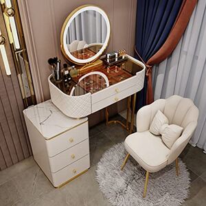 UsmAsk Bureau de Maquillage avec Miroir éclairé, Coiffeuse Moderne, Coiffeuse de Chambre à Coucher avec lumières LED à luminosité réglable, Table de Maquillage Amovible avec Tabouret rembourré EAN EAN - Publicité