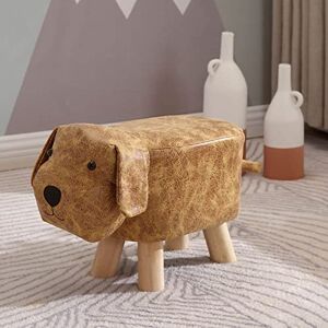 Enforose Tabourets Bas en Bois pour Enfants, Tabouret Mignon De Dessin Animé pour Enfants, Tabouret en Forme De Petit Chien pour la Maternelle à la Maison(Jaune) - Publicité