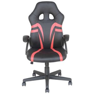 Conforama Fauteuil de bureau RACER coloris noir/rouge