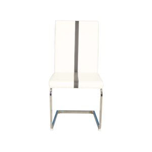 Conforama Chaise ENZO coloris blanc/ gris