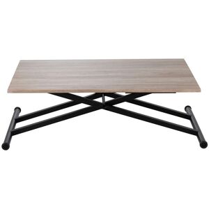 Conforama Table basse rectangulaire UP&DOWN coloris chêne/ noir