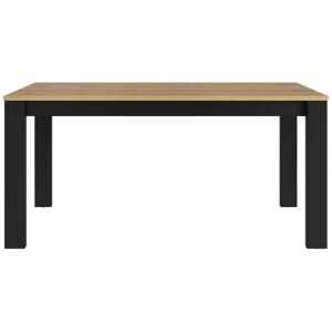 Conforama Table fixe 160 cm MANCHESTER coloris bois/ noir - Publicité