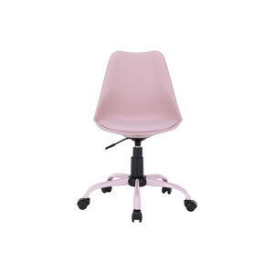 Conforama Chaise de bureau rose CALLIA