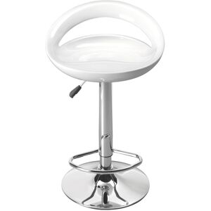 Tabouret haut Disco coque échancrée blanc - Lot de 2 Blanc