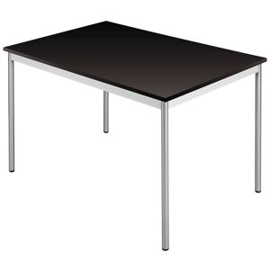 Table restauration rectangulaire L 120 x P 80 cm - Klass - plateau anthracite