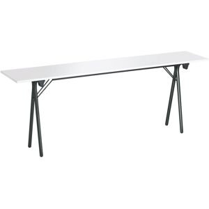 Table de formation pliante plateau gris clair L 200 x P 40 cm - piétement noir Anthracite - Publicité