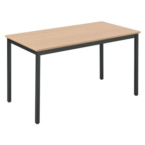 Table de bureau Multi-usage Éco hêtre 120 x 60 cm piètement noir