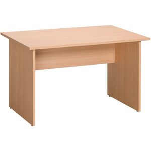 Bureau droit hêtre L 120 cm piétement plein bois - O-line 2