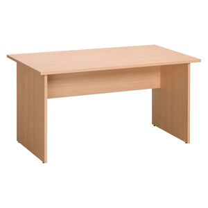 Bureau droit hêtre L 140 cm piétement plein bois - O-line 2