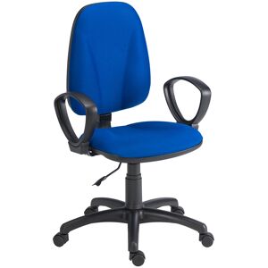 Nowy styl Chaise de bureau avec accoudoirs fixes non feu Jupiter bleu