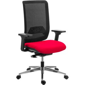 Sokoa Chaise de bureau Wi-Max dossier tissu autorégulé avec accoudoirs réglables 3D rouge Noir