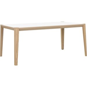 Gautier office Bureau droit L 180 x P 90 cm, piétement bois massif - Absolu - plateau blanc