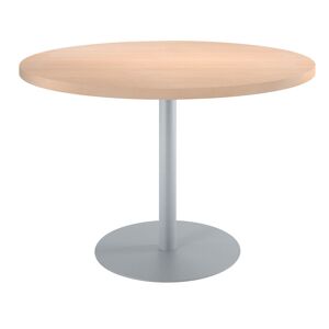 Table de réunion ronde chêne clair Ø 120 cm - Arch Blanc