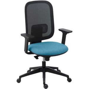 Sokoa Chaise de bureau Alaia dossier maille avec accoudoirs 1D - bleu Vert