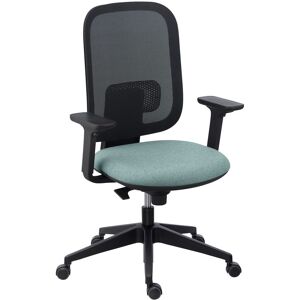 Sokoa Chaise de bureau Alaia dossier maille avec accoudoirs 3D - vert Anthracite