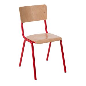 Chaise Scolaire T6 Color - rouge - Lot de 4