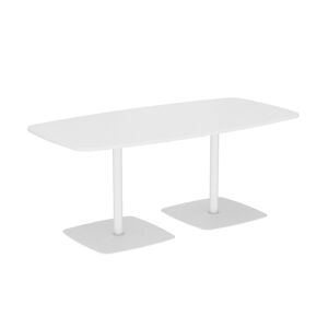 Clen Table de réunion/restauration 8 places L 190 x P 90 cm - Tamaris - blanc Blanc