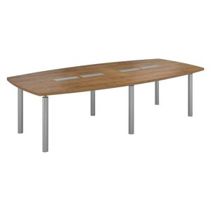 Table modulable Frégate 10 personnes chêne naturel piétement aluminium