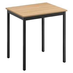 Table multi-usages chêne clair L 70 x P 60 cm - Éco - piétement noir Cyan