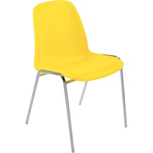 Chaise coque translucide jaune - Lot de 4