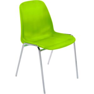 Chaise coque translucide vert - Lot de 4 Jaune