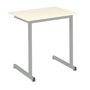 Table scolaire individuelle piétement gris clair