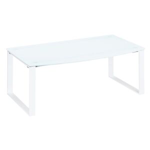 Bureau manager droit L.180 x H.74 cm blanc piètement métal blanc - Next