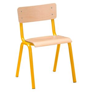 Chaise scolaire SYLLAB Taille 4 - CP/ CE1 jaune - Lot de 2 Xl