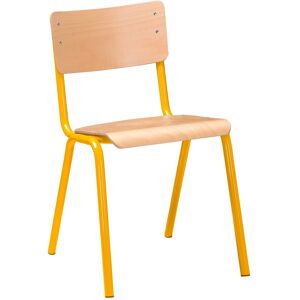 Chaise scolaire SYLLAB Taille 6 - CM2/ Collège /Lycée jaune - Lot de 2