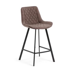 Kave home Tabouret Adela, H 66 cm - gris clair - Lot de 2