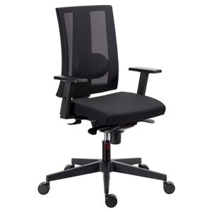 Chaise de bureau Difesa dossier maille noir - Accoudoirs 3D